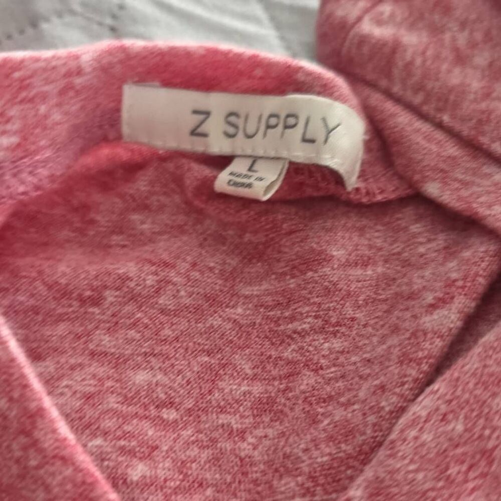 Z Supply Women's Size Large Heathered Pink Side Ruched Tank Dress - Picture 6 of 7